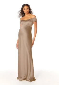 Mori Lee 14112 Off The Shoulder Satin Maternity Bridesmaid Dress -Fashion wedding dress mori lee 14112 maternity bridesmaid dress 15.1085