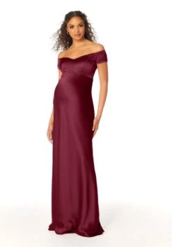 Mori Lee 14112 Off The Shoulder Satin Maternity Bridesmaid Dress -Fashion wedding dress mori lee 14112 maternity bridesmaid dress 16.1085