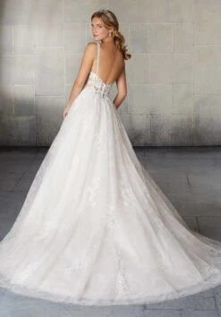 Mori Lee 2120 In Stock Wedding Dress 7 Mori Lee 2120 In Stock Wedding Dress -Fashion wedding dress mori lee 2120 sakura plunging neckline floral print wedding dress 03.744