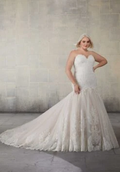 Mori Lee 2129W Soleil Strapless Sweetheart Neckline Wedding Dress