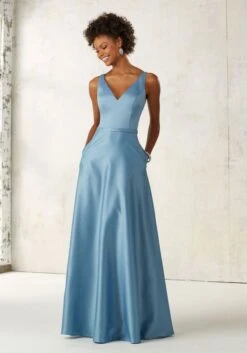 Mori Lee 21525 V-Neck With Pockets Bridesmaid Dress - Stock Only