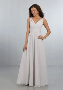 Mori Lee 21553 V-Neck Bridesmaid Dress