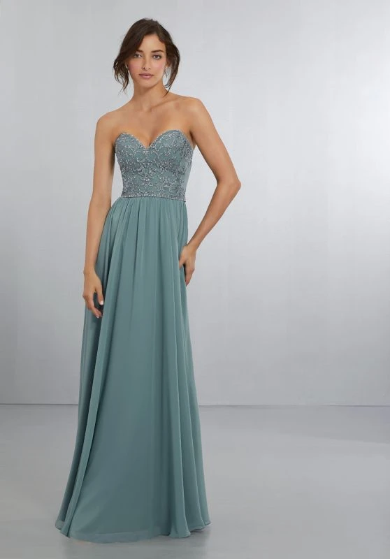 Mori Lee 21568 Sweetheart-Neck Bridesmaid Dress - Stock Only 1 Mori Lee 21568 Sweetheart-Neck Bridesmaid Dress - Stock Only
