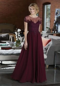 Mori Lee 21585 Short Sleeve Bridesmaid Dress