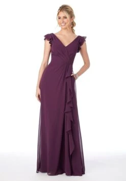 Mori Lee 21686 Ruffle Sleeve Bridesmaid Dress