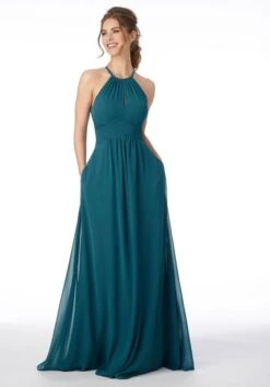 Mori Lee 21695 Keyhole Neck Bridesmaid Dress