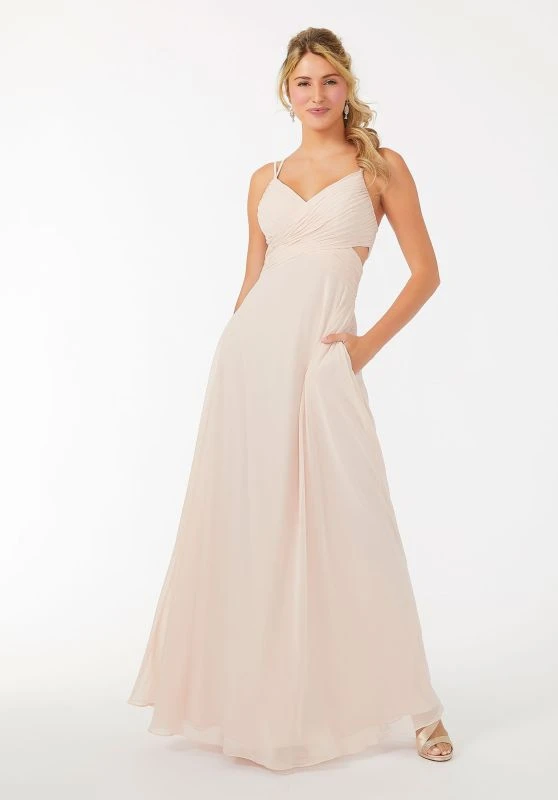 Mori Lee 21702 Cutout Side Bridesmaid Dress 1 Mori Lee 21702 Cutout Side Bridesmaid Dress
