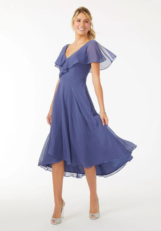 Mori Lee 21704 Flounce Top Bridesmaid Dress - Stock Only 2 Mori Lee 21704 Flounce Top Bridesmaid Dress - Stock Only - Image 2