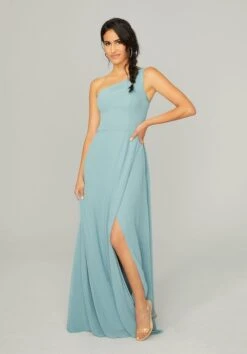 Mori Lee 21758 Side Pockets One Shoulder Bridesmaid Dress