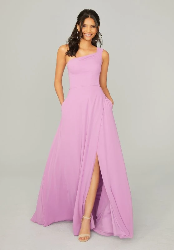 Mori Lee 21758 Side Pockets One Shoulder Bridesmaid Dress 4 Mori Lee 21758 Side Pockets One Shoulder Bridesmaid Dress - Image 4