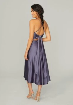 Mori Lee 21765 Tie Back Tea-Length Bridesmaid Dress - Stock Only -Fashion wedding dress mori lee 21765 tie back tea length bridesmaid dress 03.937