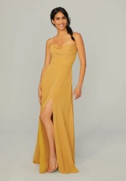 Mori Lee 21766 High Slit Strapless Bridesmaid Dress -Fashion wedding dress mori lee 21766 high slit strapless bridesmaid dress 04.937