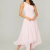 Mori Lee 21770 Tea-Length One Shoulder Bridesmaid Dress - Stock Only