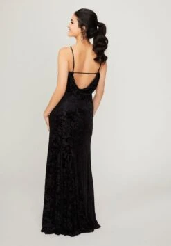 Mori Lee 21781 Cowl Back Floral Velvet Bridesmaid Dress -Fashion wedding dress mori lee 21781 cowl back floral velvet bridesmaid dress 03.997