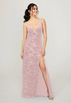 Mori Lee 21781 Cowl Back Floral Velvet Bridesmaid Dress -Fashion wedding dress mori lee 21781 cowl back floral velvet bridesmaid dress 04.997