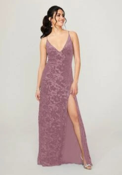 Mori Lee 21781 Cowl Back Floral Velvet Bridesmaid Dress -Fashion wedding dress mori lee 21781 cowl back floral velvet bridesmaid dress 05.997