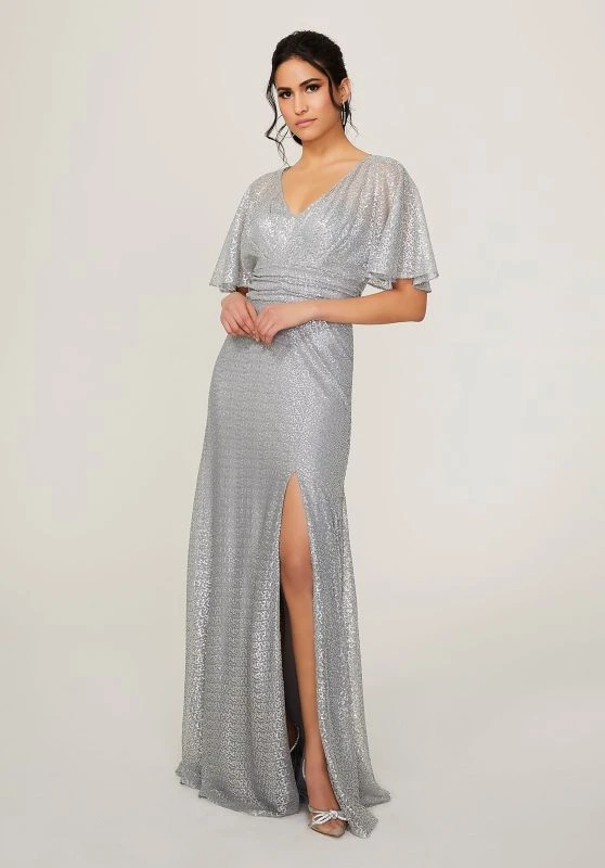 Mori Lee 21785 Flutter Sleeve Sequin Bridesmaid Dress - Stock Only 7 Mori Lee 21785 Flutter Sleeve Sequin Bridesmaid Dress - Stock Only - Image 7
