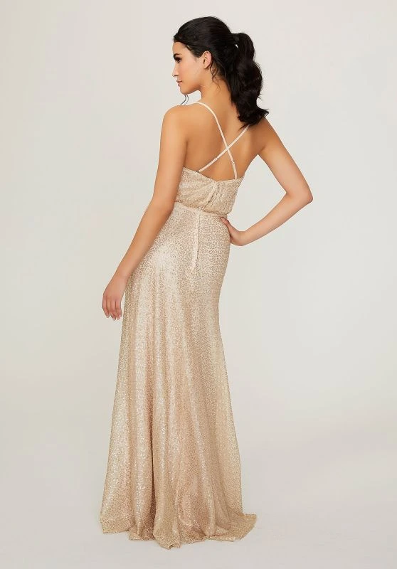 Mori Lee 21794 Criss Cross Back Sequin Bridesmaid Dress - Stock Only 3 Mori Lee 21794 Criss Cross Back Sequin Bridesmaid Dress - Stock Only - Image 3
