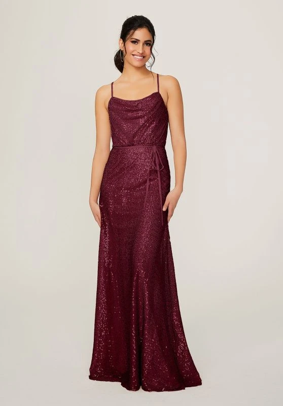 Mori Lee 21794 Criss Cross Back Sequin Bridesmaid Dress - Stock Only 6 Mori Lee 21794 Criss Cross Back Sequin Bridesmaid Dress - Stock Only - Image 6