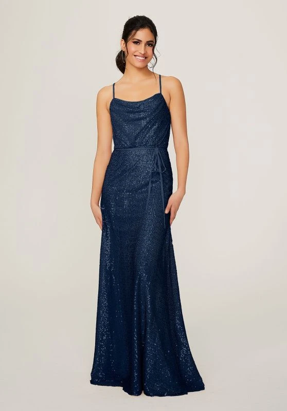 Mori Lee 21794 Criss Cross Back Sequin Bridesmaid Dress - Stock Only 7 Mori Lee 21794 Criss Cross Back Sequin Bridesmaid Dress - Stock Only - Image 7