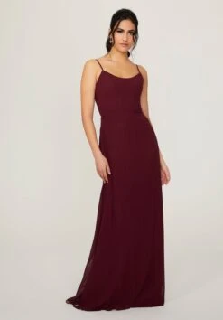 Mori Lee 21796 Tie Back Scoop Neck Bridesmaid Dress