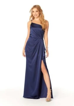 Mori Lee 21802 Front Slit One Strap Bridesmaid Dress