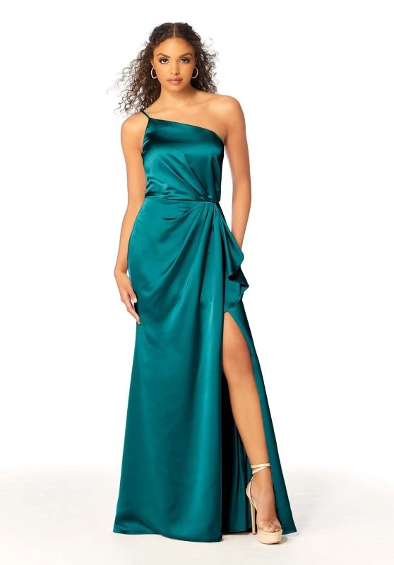 Mori Lee 21802 Front Slit One Strap Bridesmaid Dress 11 Mori Lee 21802 Front Slit One Strap Bridesmaid Dress - Image 11