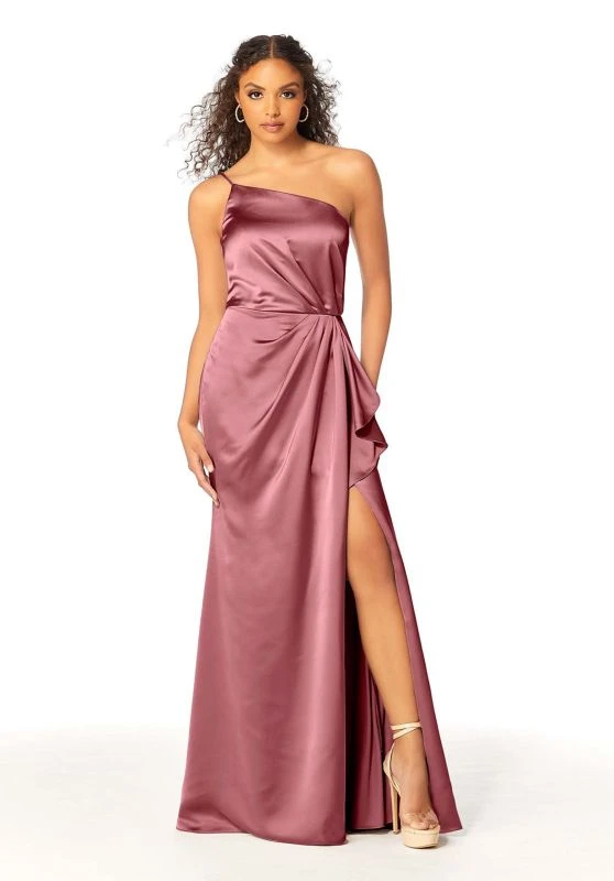 Mori Lee 21802 Front Slit One Strap Bridesmaid Dress 12 Mori Lee 21802 Front Slit One Strap Bridesmaid Dress - Image 12