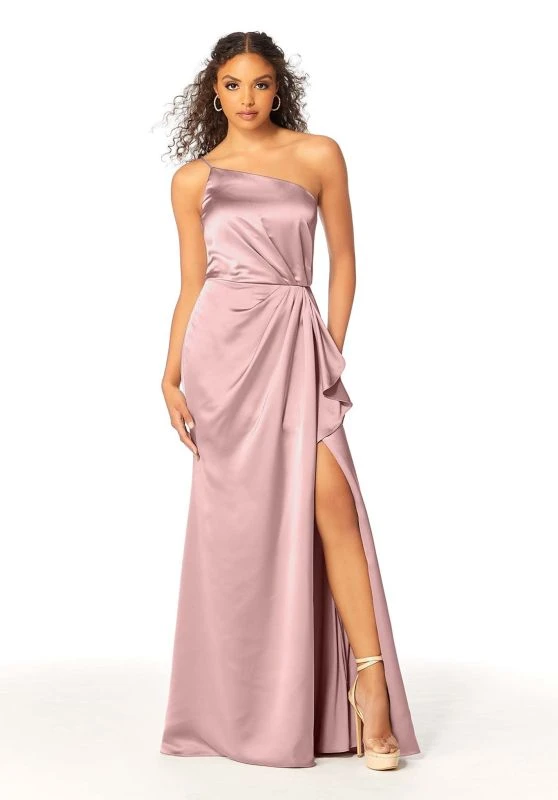 Mori Lee 21802 Front Slit One Strap Bridesmaid Dress 15 Mori Lee 21802 Front Slit One Strap Bridesmaid Dress - Image 15