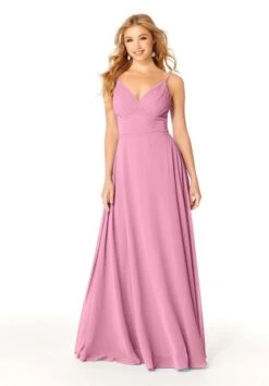 Mori Lee 21807 Pleated Bodice Spaghetti Strap Bridesmaid Dress -Fashion wedding dress mori lee 21807 bridesmaid dress 05.1085