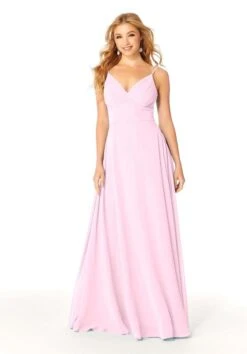 Mori Lee 21807 Pleated Bodice Spaghetti Strap Bridesmaid Dress -Fashion wedding dress mori lee 21807 bridesmaid dress 12.1085
