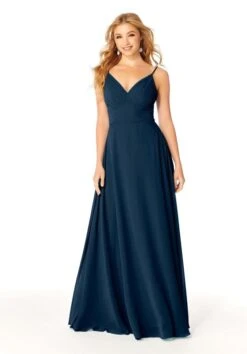 Mori Lee 21807 Pleated Bodice Spaghetti Strap Bridesmaid Dress -Fashion wedding dress mori lee 21807 bridesmaid dress 18.1085