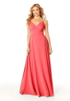 Mori Lee 21807 Pleated Bodice Spaghetti Strap Bridesmaid Dress -Fashion wedding dress mori lee 21807 bridesmaid dress 20.1085