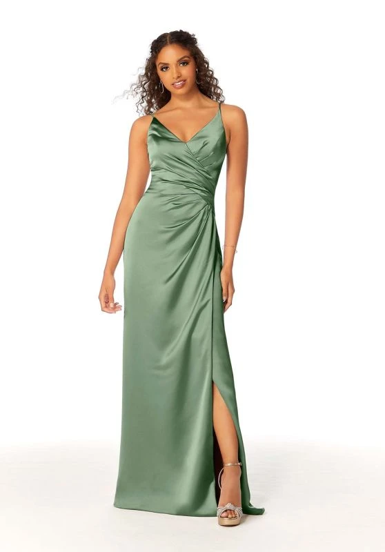 Mori Lee 21810 Wrap Skirt Ruched Bridesmaid Dress 7 Mori Lee 21810 Wrap Skirt Ruched Bridesmaid Dress - Image 7