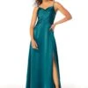 Mori Lee 21813 Front Slit Cowl Neckline Bridesmaid Dress
