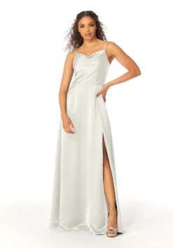 Mori Lee 21813 Front Slit Cowl Neckline Bridesmaid Dress -Fashion wedding dress mori lee 21813 bridesmaid dress 08.1085