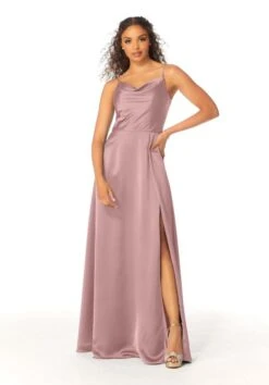 Mori Lee 21813 Front Slit Cowl Neckline Bridesmaid Dress -Fashion wedding dress mori lee 21813 bridesmaid dress 16.1085
