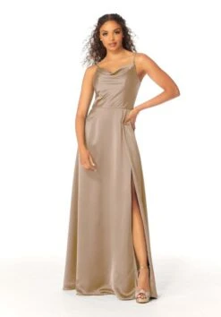 Mori Lee 21813 Front Slit Cowl Neckline Bridesmaid Dress -Fashion wedding dress mori lee 21813 bridesmaid dress 17.1085