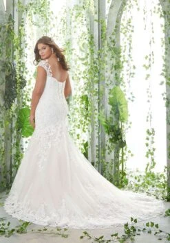 Mori Lee 3255 Phylicia Cap Sleeves Plus Size Bridal Gown -Fashion wedding dress mori lee 3255 phylicia cap sleeves plus size bridal gown 03.578