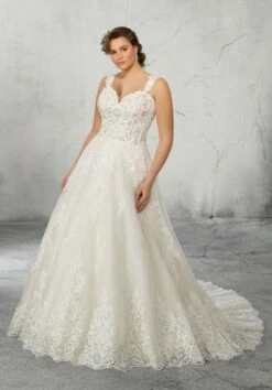 Mori Lee 3272 Rhonda Sweetheart Neck Plus Size Bridal Gown