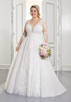 Mori Lee 3304 Ama Open Back Plus Size Wedding Gown