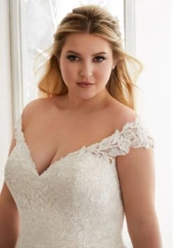 Mori Lee 3305 Audrina Embroidered Lace Plus Size Wedding Gown -Fashion wedding dress mori lee 3305 audrina embroidered lace plus size wedding gown 03.802