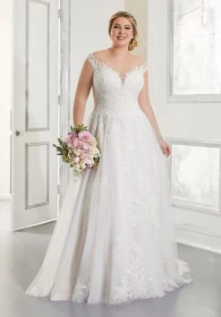 Mori Lee 3307 Agnes Cutout Back Plus Size Bridal Dress