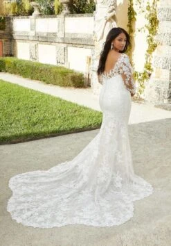 Mori Lee 3362 Gillian Petal Train Scoop Neck Plus Size Wedding Dress -Fashion wedding dress mori lee 3362 gillian petal train scoop neck plus size wedding dress 03.993
