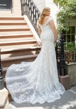 Mori Lee 3372 Heidi Sheer Train Off Shoulder Plus Size Wedding Dress -Fashion wedding dress mori lee 3372 heidi plus size wedding dress 03.1085