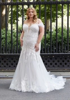 Mori Lee 3378 Hope Plunging Neckline 3-Way Plus Size Bridal Dress -Fashion wedding dress mori lee 3378 hope plus size bridal dress 04.1085