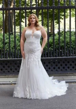 Mori Lee 3378 Hope Plunging Neckline 3-Way Plus Size Bridal Dress -Fashion wedding dress mori lee 3378 hope plus size bridal dress 06.1085