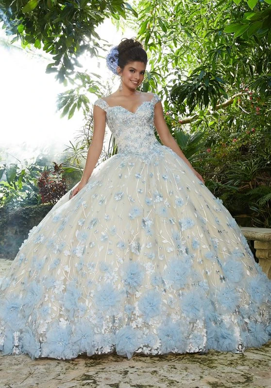 Mori Lee 34011 Floral Appliqued Quinceanera Dress 1 Mori Lee 34011 Floral Appliqued Quinceanera Dress