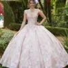 Mori Lee 34031 Pleated Skirt Floral Quince Dress