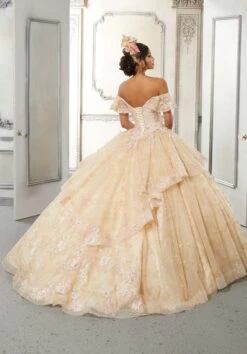 Mori Lee 34051 Ruffle Sleeve Floral Quinceanera Dress -Fashion wedding dress mori lee 34051 ruffle sleeve floral quinceanera dress 06.887